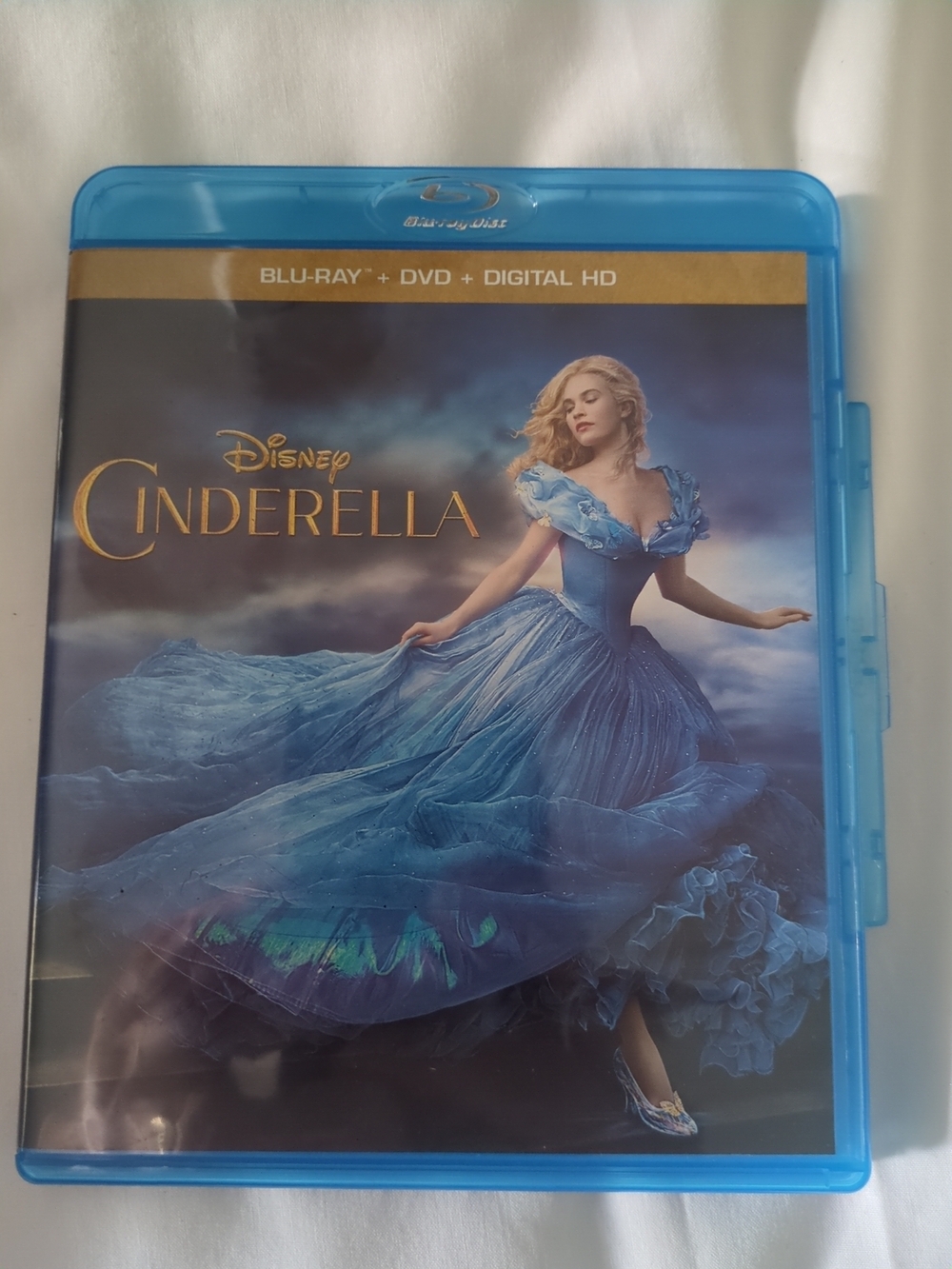 Disney Cinderella Blu-ray/DVD Combo - Blue and Gold Artwork